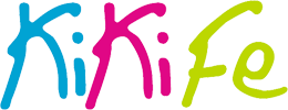 Bunter Logo-Schriftzug KiKiFe
